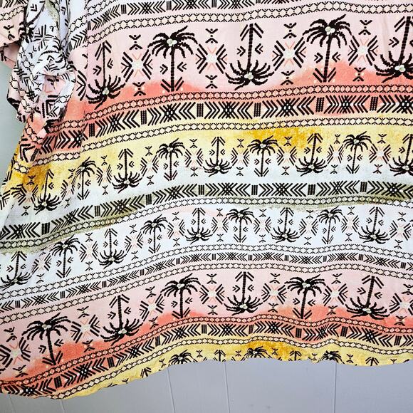 Denim & Co Beach Mens Tropical Beach Vacation Hawaiian Polo Short Sleeve Size 2x - Picture 4 of 8